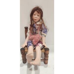 Sandi McAslan. Brown Hair Green Eyes Porcelain Doll Limited Ed 10Of 100 15 inch